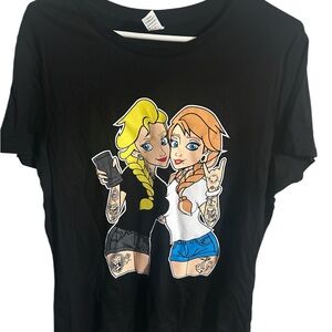 Disney frozen Anna and Elsa tee frozen
Tattooed Shirt,  t shirt new